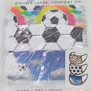 New 3 Pack Kids Face Covers Masks